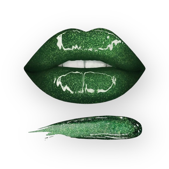 new Lime Crime ᴥ︎ Wet Cherry Lip Gloss ᴥ︎ Monster Sparkle Green Lippy ᴥ︎ Cosplay - Picture 15 of 16